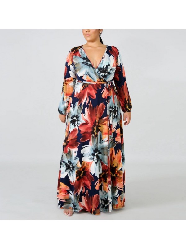 Vestito Donna Lungo Plus Taglie Grandi Woman Oversize Maxi Dress OS120013B f13